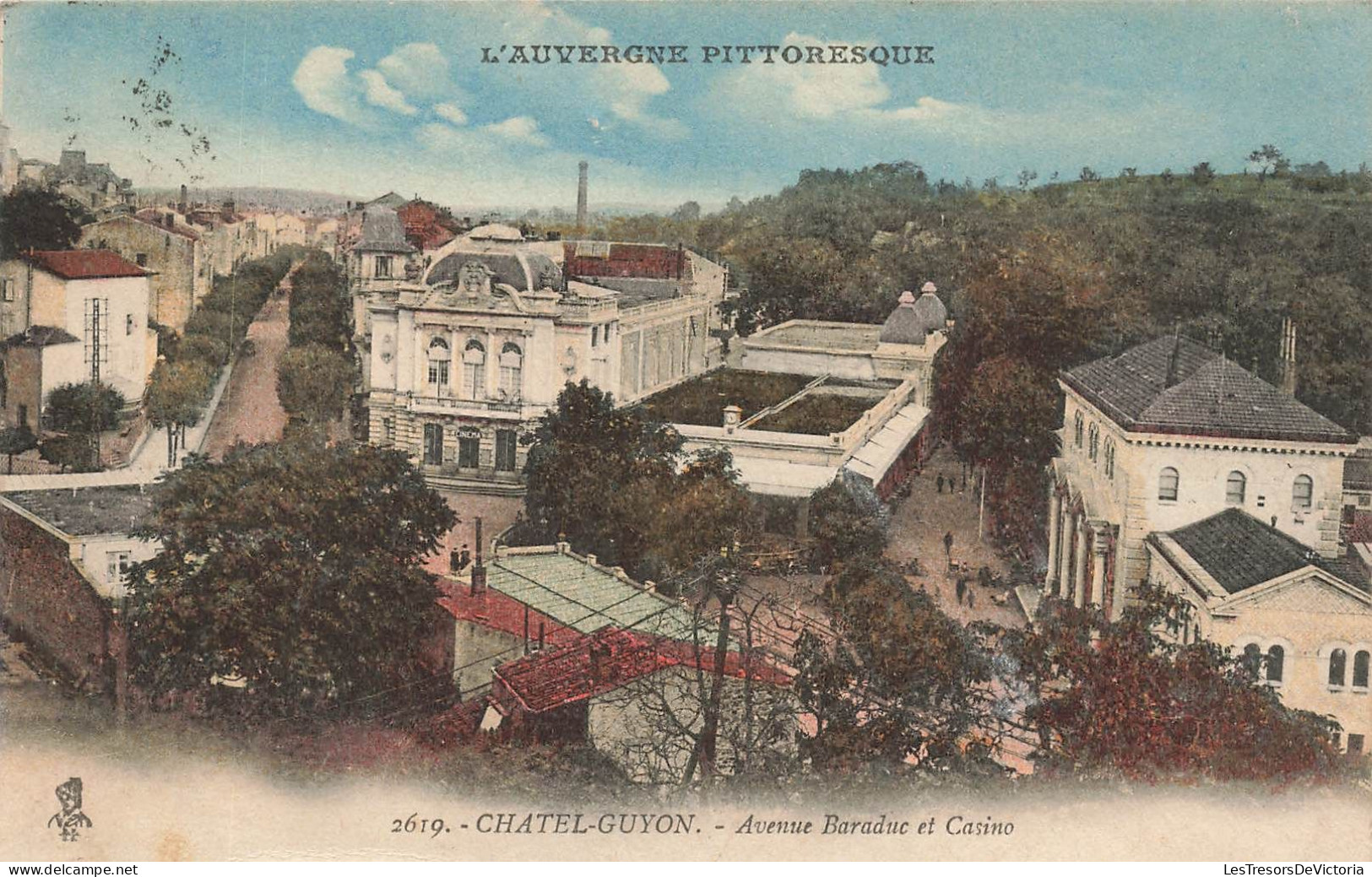 FRANCE - Châtel Guyon - Avenue Baraduc Et Casino - Colorisé - Carte Postale Ancienne - Châtel-Guyon