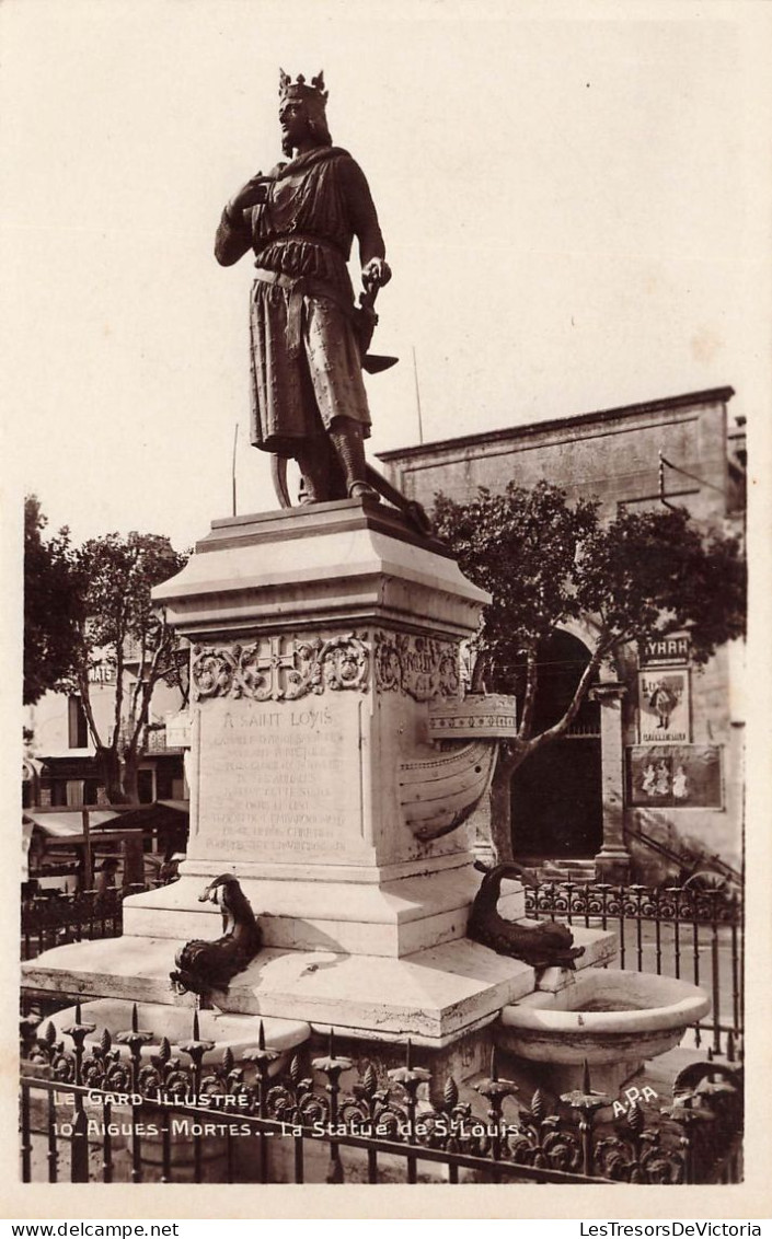 FRANCE - Aigues Mortes - Vue Sur La Statue De Saint Louis - Le Gard Illustré - Carte Postale Ancienne - Aigues-Mortes