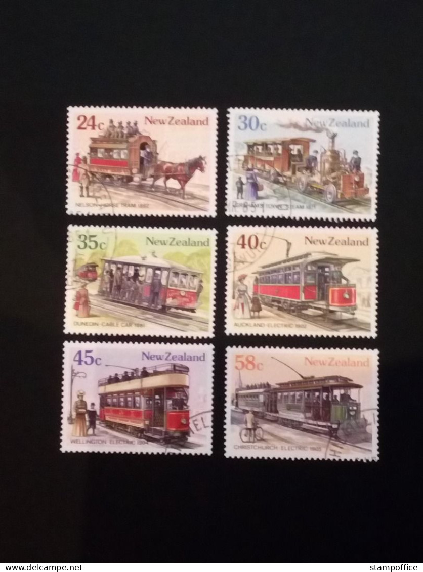 NEUSEELAND MI-NR. 889-892 GESTEMPELT(USED) HISTORISCHE STRASSENBAHNEN 1985 PFERDEBAHN - Used Stamps