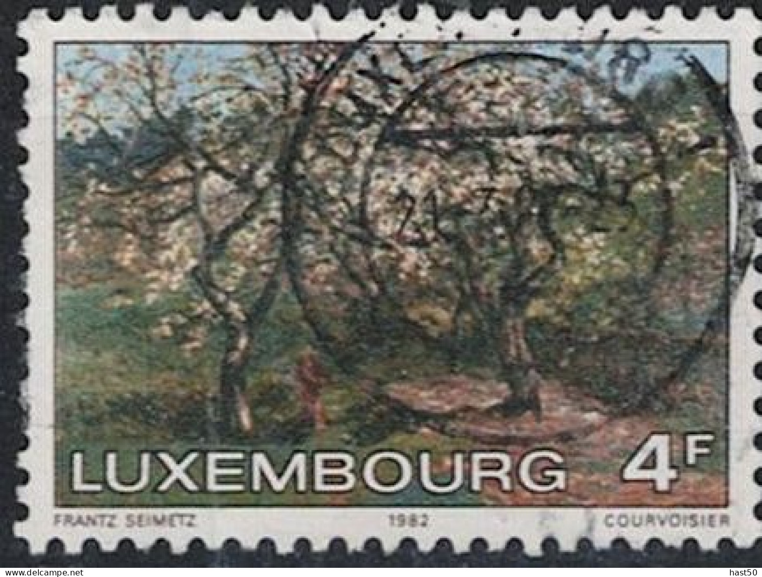 Luxemburg -Blühender Apfelbaum (Frühling); Gemälde Von Frantz Seimetz (MiNr: 1046) 1982 - Gest Used Obl - Used Stamps