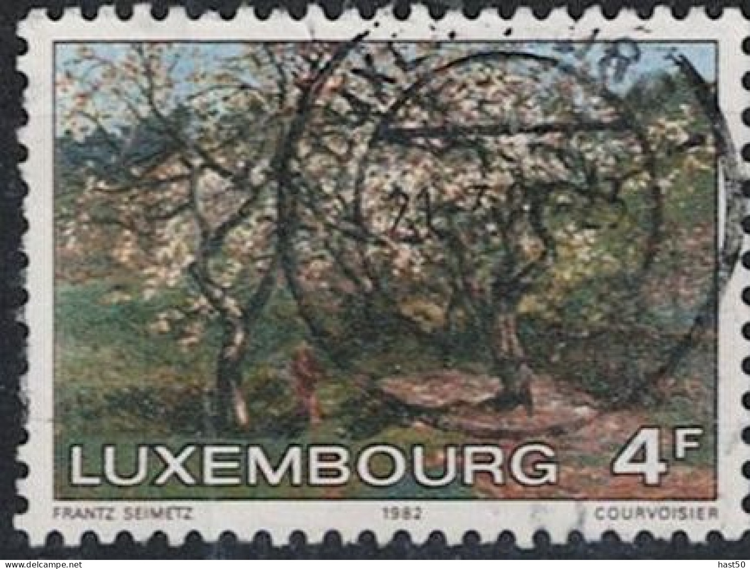 Luxemburg -Blühender Apfelbaum (Frühling); Gemälde Von Frantz Seimetz (MiNr: 1046) 1982 - Gest Used Obl - Gebraucht