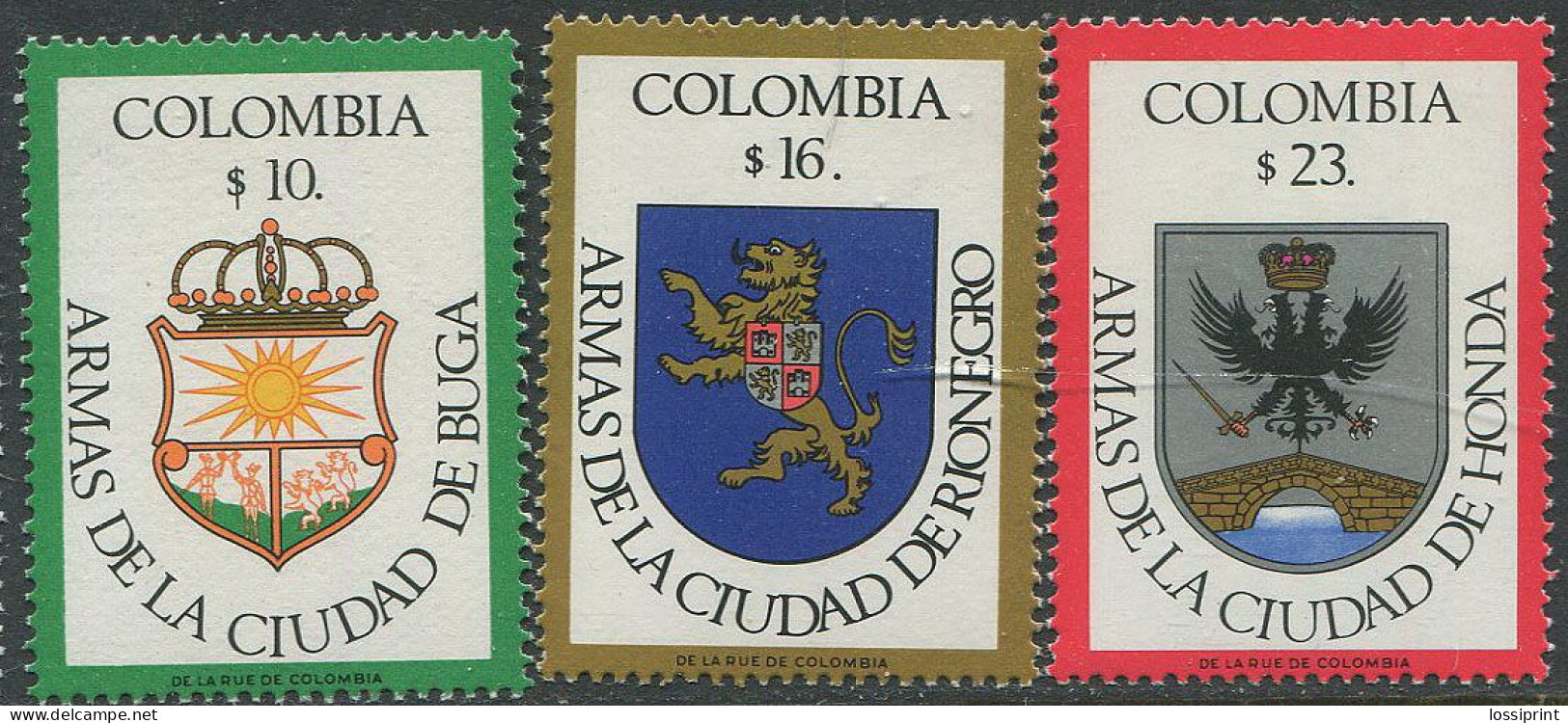 Colombia:Unused Stamps Coat Of Arms, Buga, Rionegro And Honda, MNH - Sellos