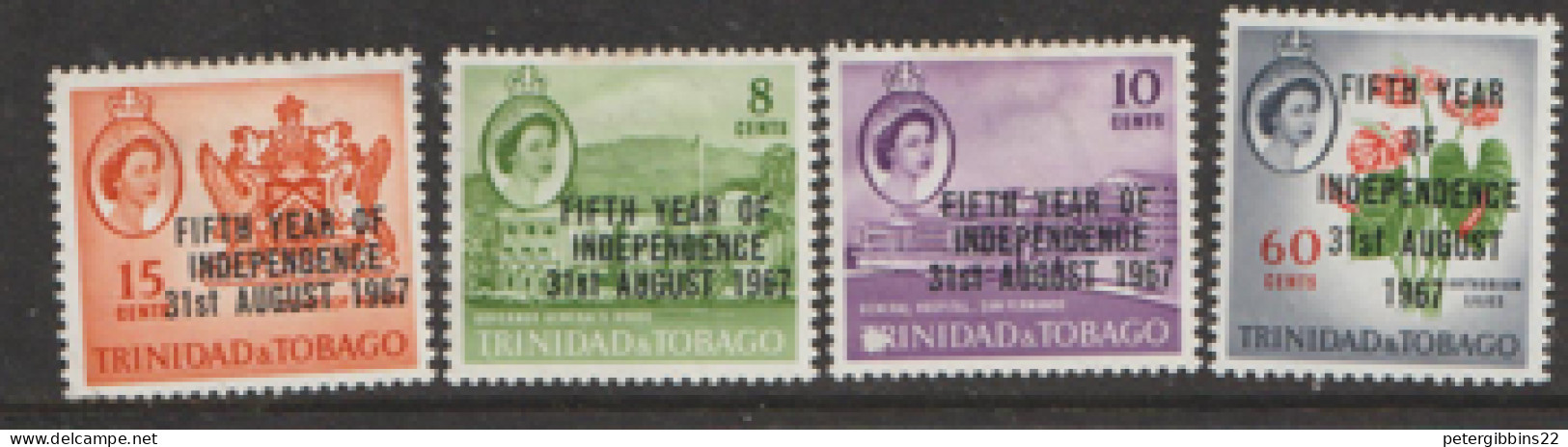 Trinidad And Tobago 1967   SG 317-21  5 Years Independence    Mounted Mint - Trinité & Tobago (1962-...)