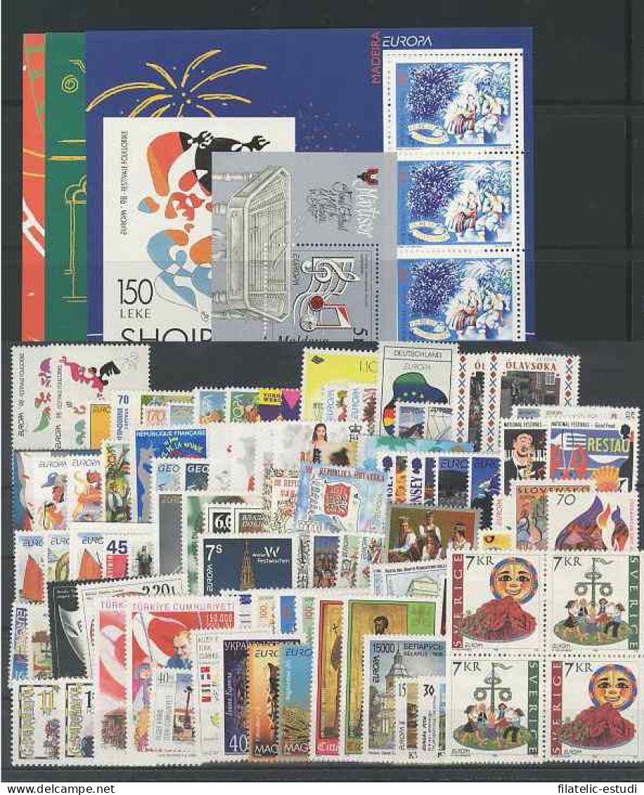 Tema Europa - 1998 - Completo Tema Europa 100 Sellos + 5 HB - Años Completos