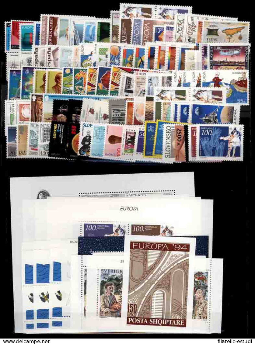 Tema Europa - 1994 - Completo Tema Europa 107 Sellos + 11 HB - Full Years