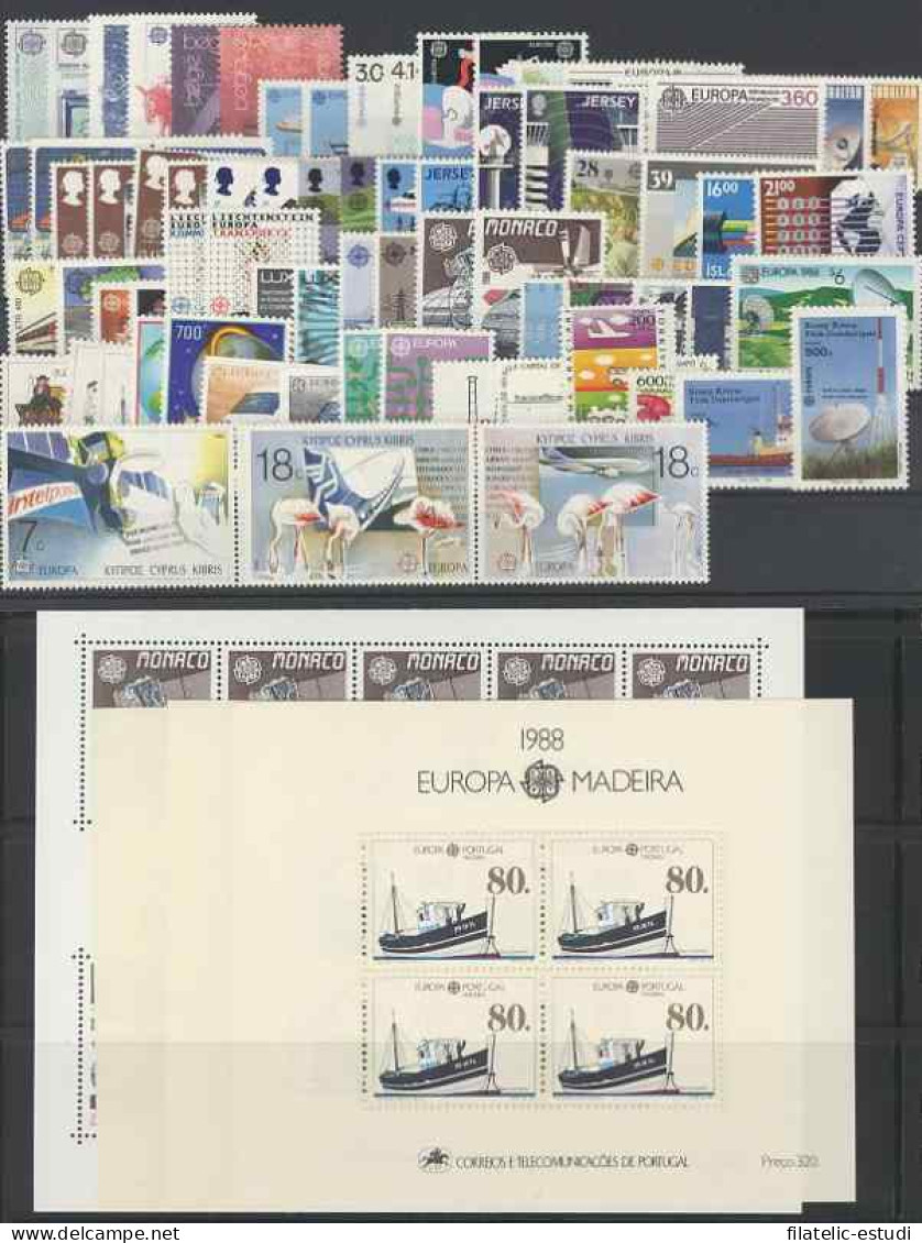 Tema Europa - 1988 - Completo Tema Europa 81 Sellos + 4 HB - Annate Complete