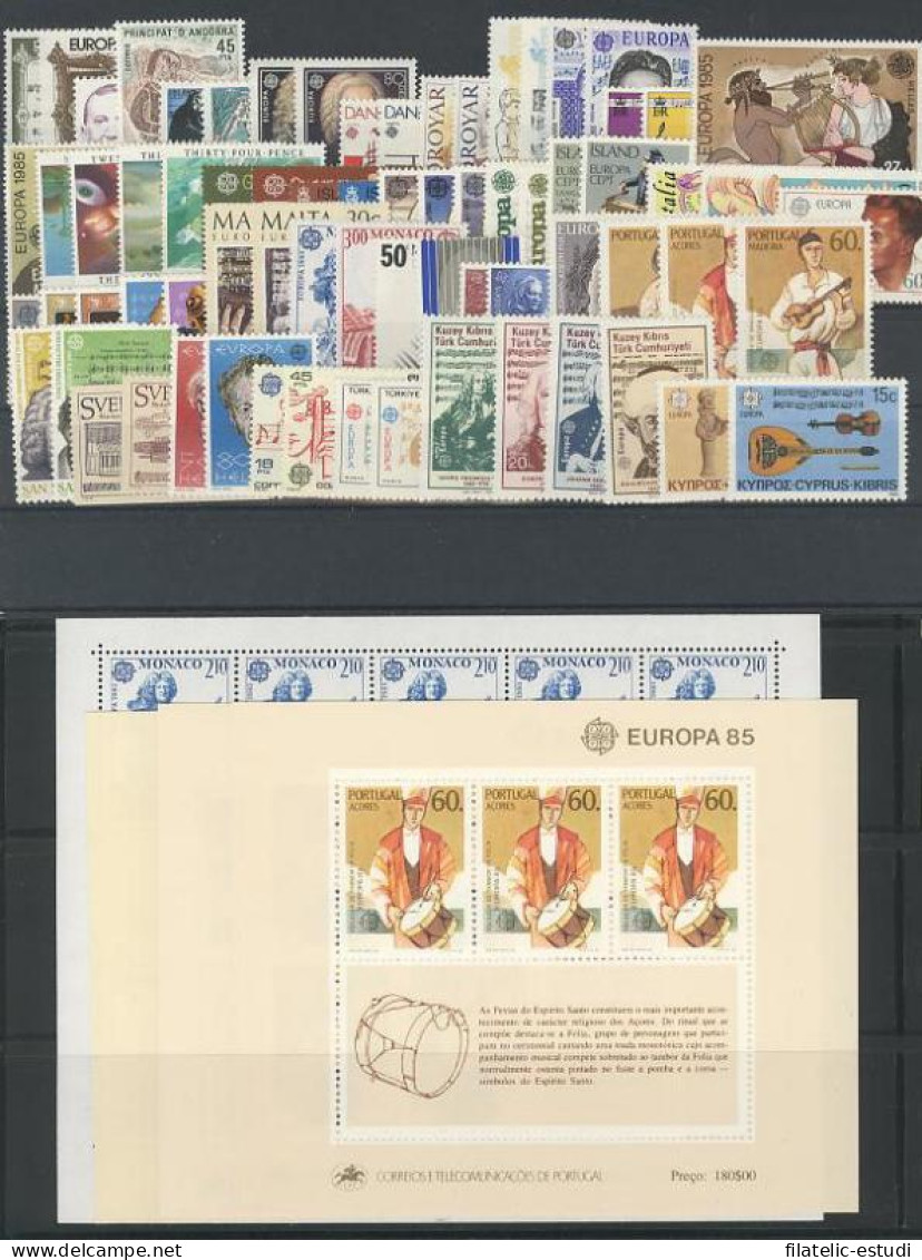 Tema Europa - 1985 - Completo Tema Europa 74 Sellos + 4 HB - Full Years