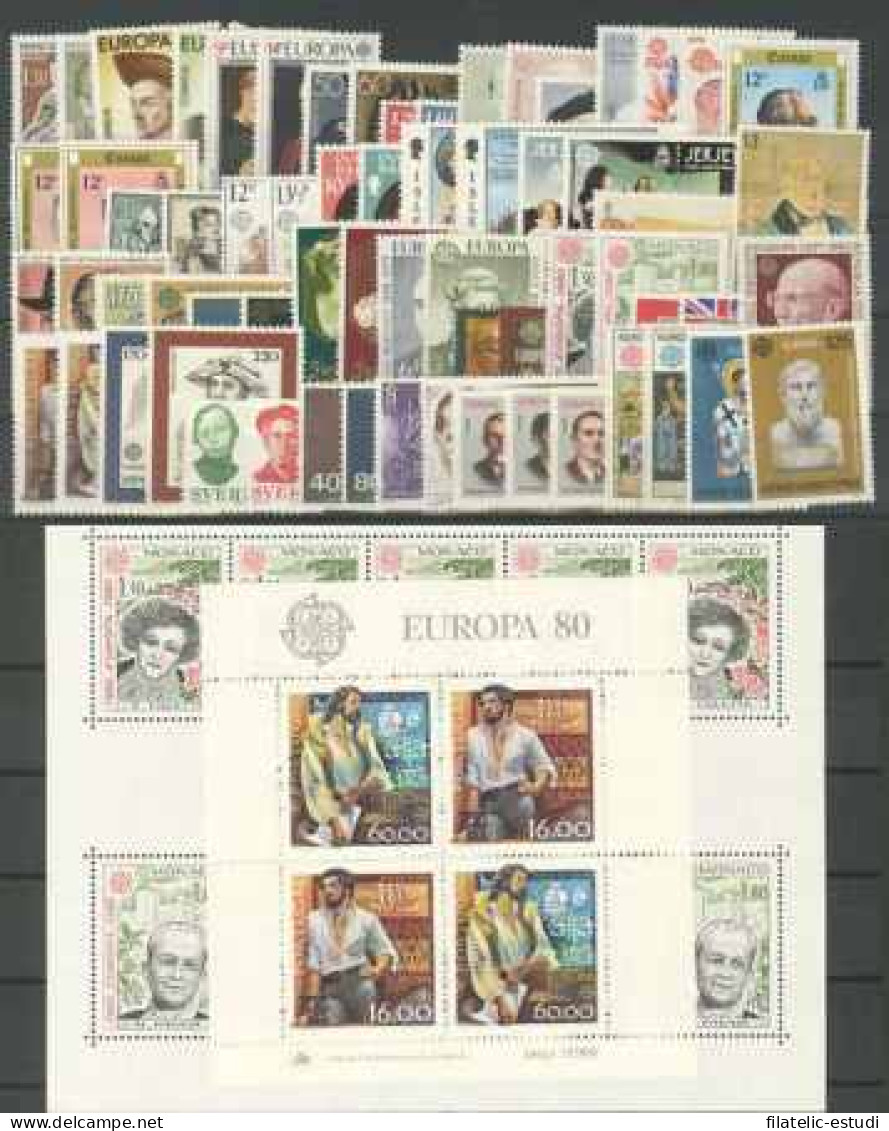 Tema Europa 1980 - Completo Tema Europa 67 Sellos + 2 HB - Full Years