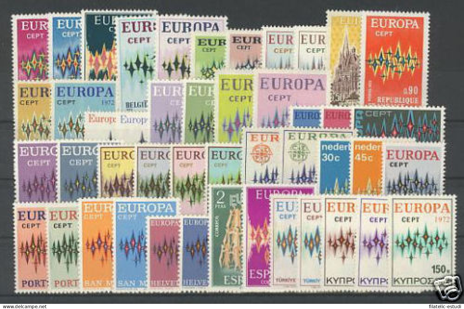 Tema Europa - 1972 - Completo Tema Europa 45 Sellos - Années Complètes