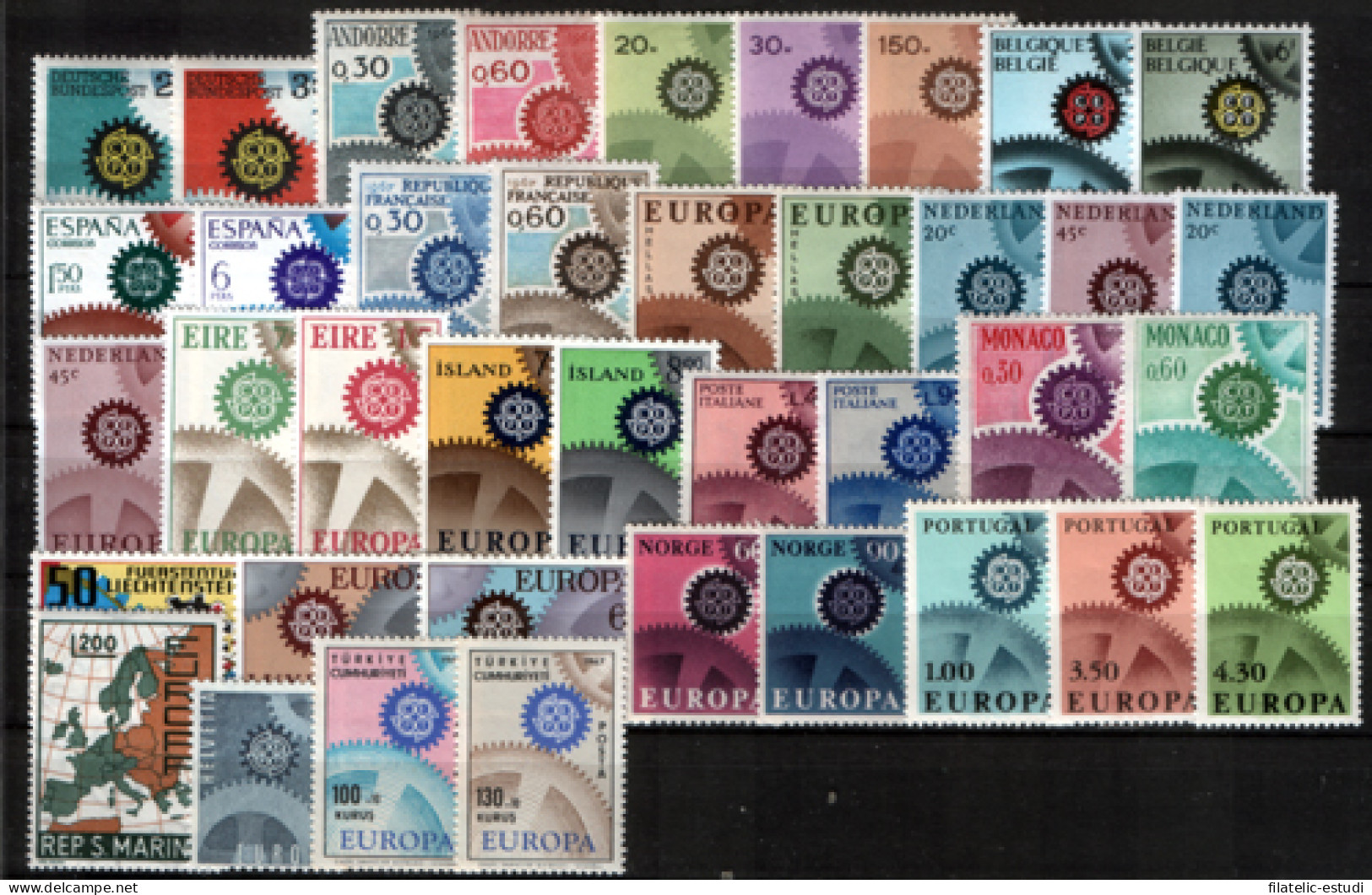 Tema Europa -1967 Año Completo 39 Sellos - Années Complètes