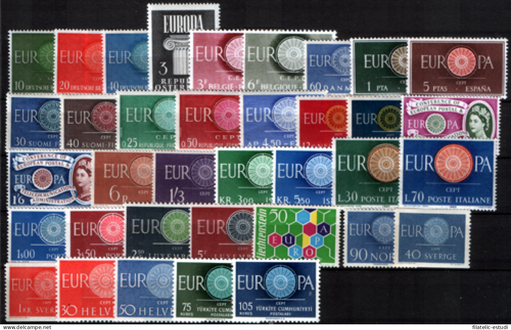 Tema Europa - 1960 - Completo Tema Europa 36 Sellos - Full Years