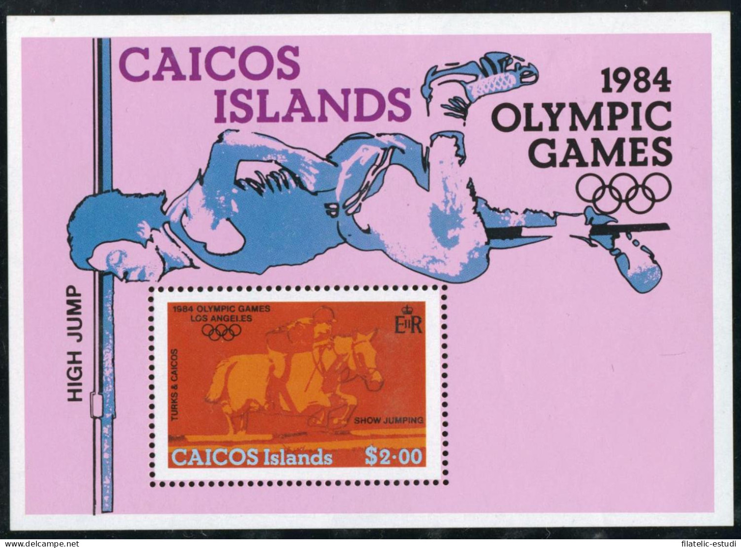 OLI1  Turks & Caicos  HB 48  1984  JJOO Loa Angeles  MNH - Turks And Caicos