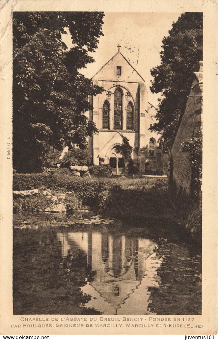 CPA Abbaye Du Breuil Benoit-Marcilly Sur Eure-Timbre-état Mauvais       L2706 - Marcilly-sur-Eure