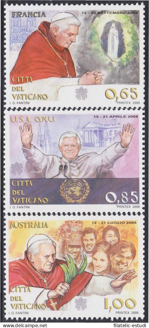 Vaticano 1498/00 2009 Viajes De SS Benedicto XVI MNH - Other & Unclassified
