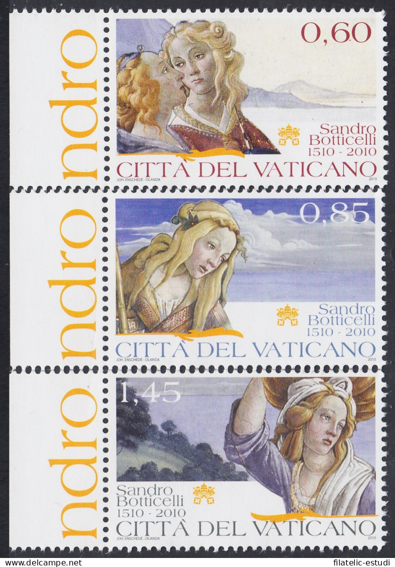 Vaticano 1516/18 2010 Obras Del Pintor Sandro Botticelli MNH - Autres & Non Classés