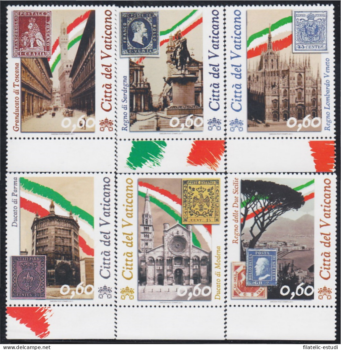 Vaticano 1543/48 2011 150 Aniversario De La Unidad De Italia MNH - Sonstige & Ohne Zuordnung