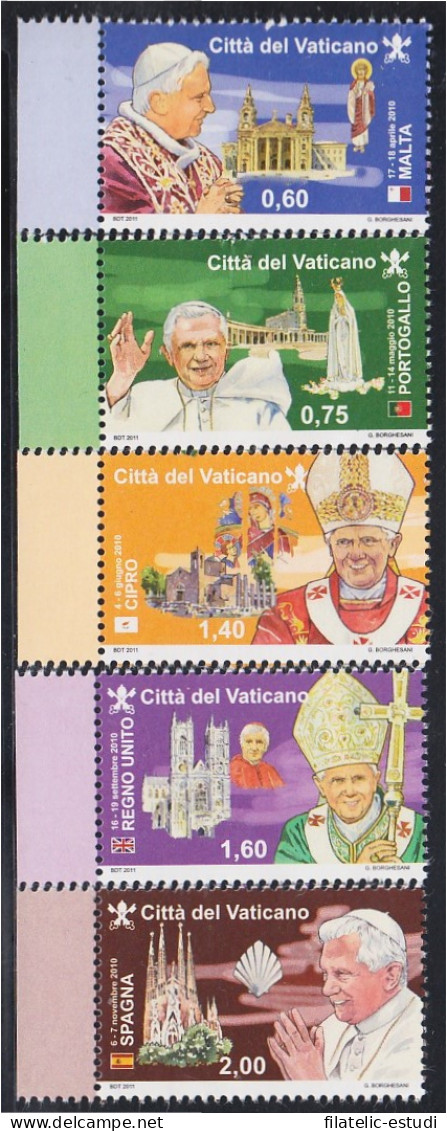 Vaticano 1574/78 2011 Viajes De SS Benedicto XVI MNH - Altri & Non Classificati