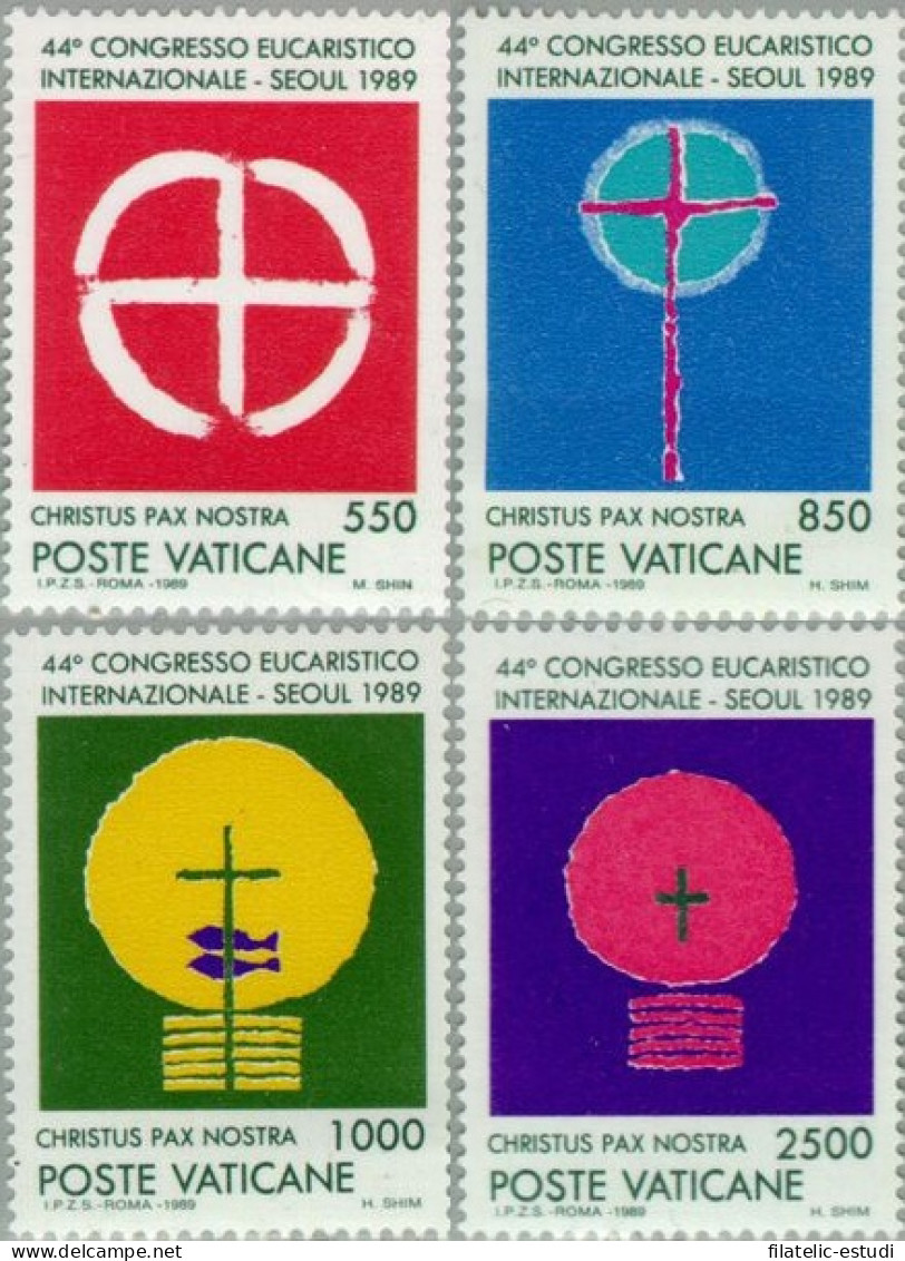 Vaticano - 860/63 - 1989 44º Congreso Eucarístico Inter. Seúl Lujo - Autres & Non Classés