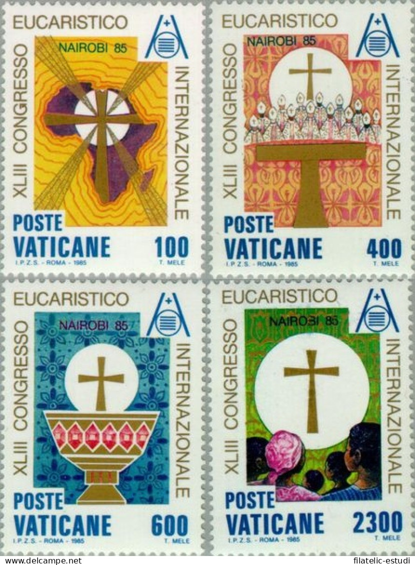 REL/S  Vaticano Nº 779/82  1985  43º Congreso Eucarístico Inter. Nairobi Lujo - Autres & Non Classés