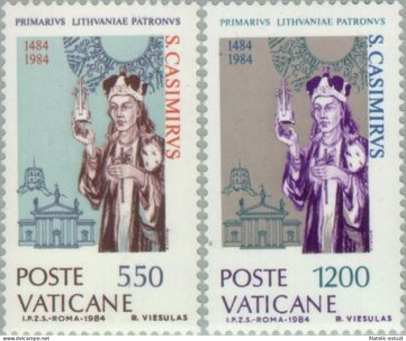 Vaticano - 749/50 - 1984 5º Cent. Muerte De St. Casimiro De Lituania Lujo - Altri & Non Classificati