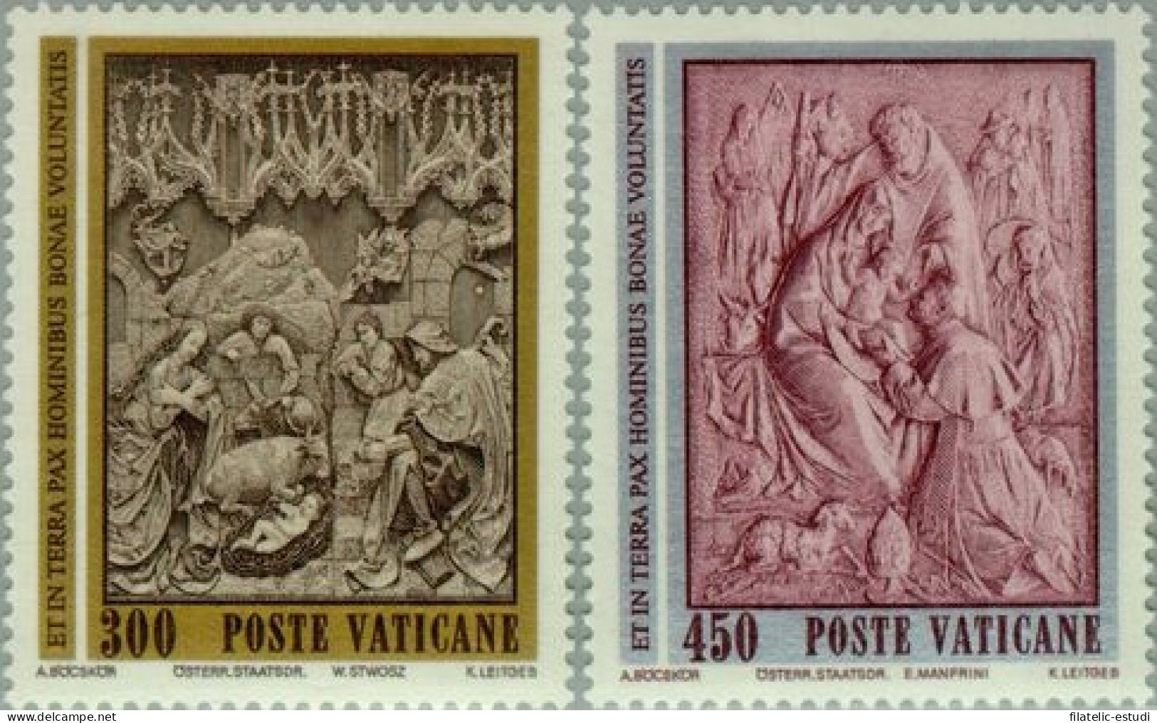 Vaticano - 737/38 - 1982 Navidad Esculturas Lujo - Other & Unclassified
