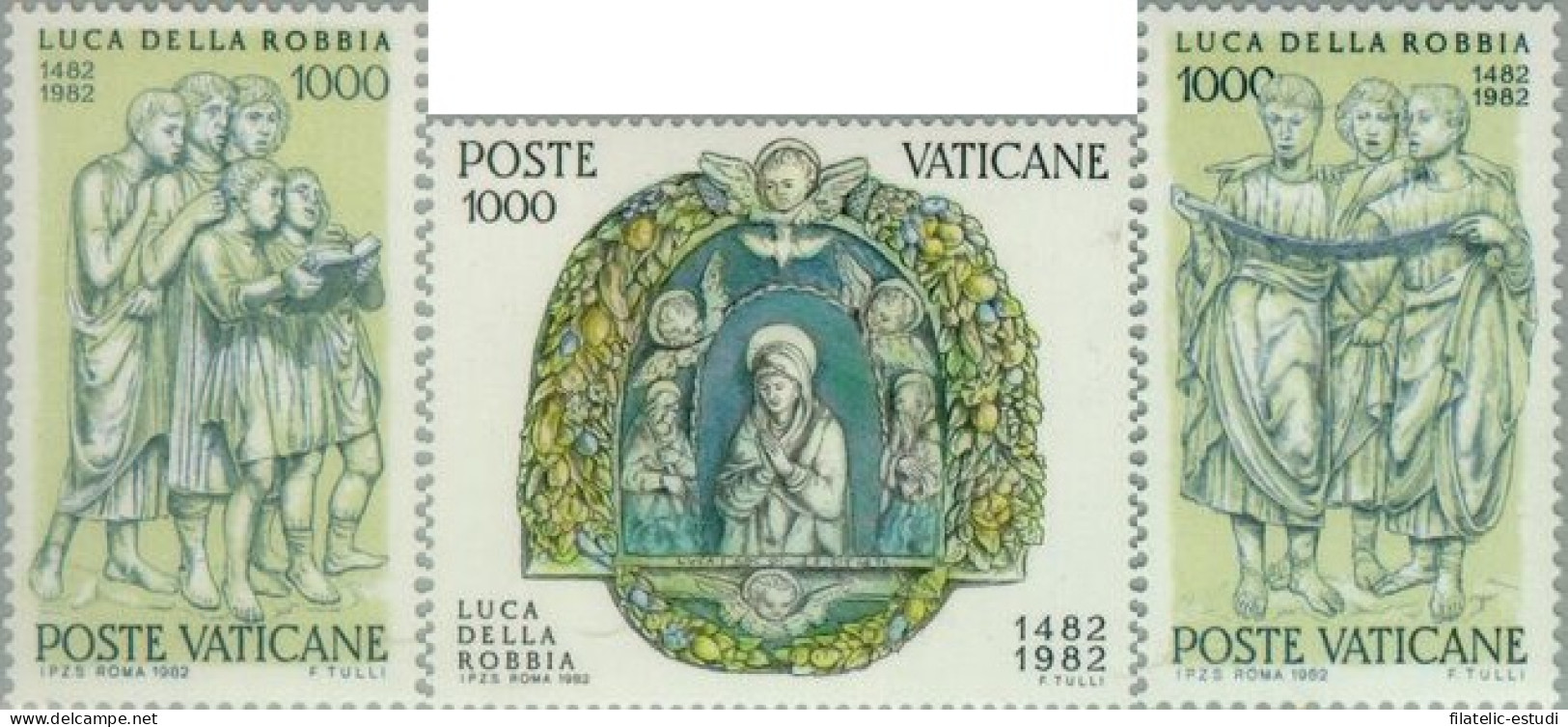 REL/S Vaticano  Nº 728/30   1982  5º Cent. Muerte Del Escultor Luca Della Robb - Other & Unclassified