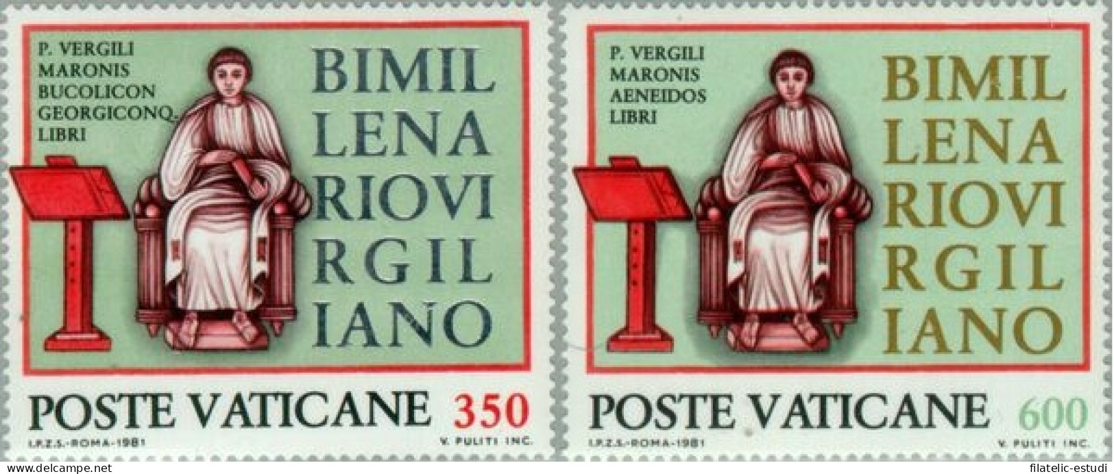 REL/S Vaticano  Nº 706/07  1980  Bimilenario De Virgilio Lujo - Other & Unclassified