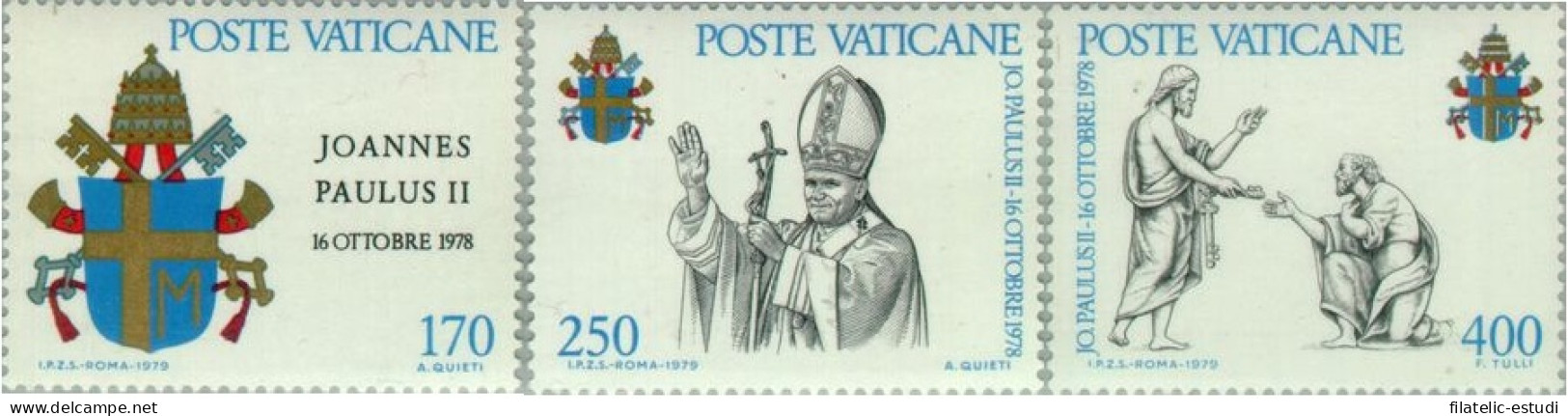 Vaticano - 666/68 - 1979 Entronizamiento De Juan Pablo II Lujo - Other & Unclassified