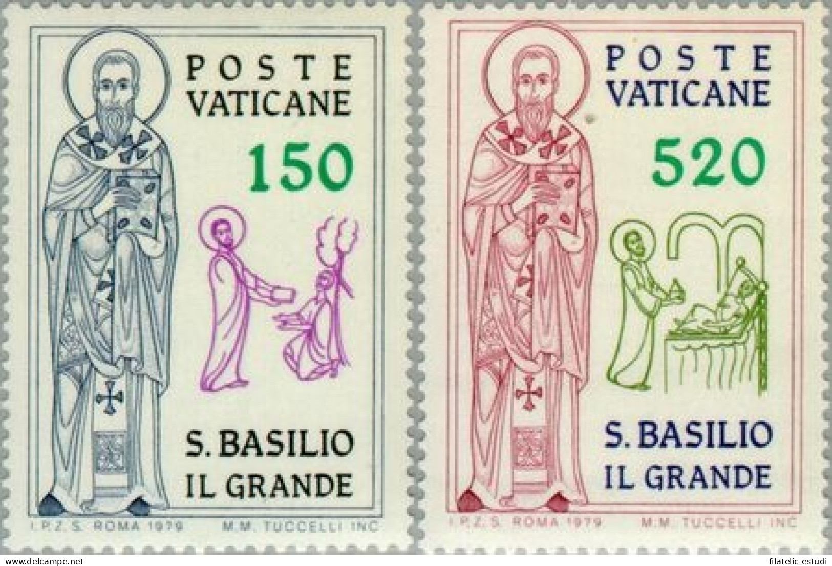 Vaticano - 673/74 - 1979 16º Cent. Muerte De St. Basilio El Grande Lujo - Otros & Sin Clasificación