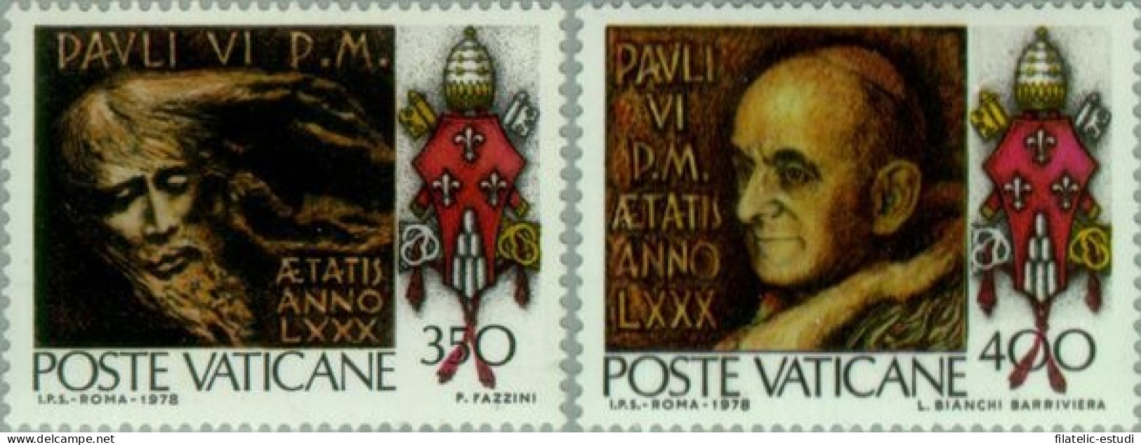 Vaticano - 651/52 - 1978 80º Aniv. De Pablo VI Lujo - Sonstige & Ohne Zuordnung