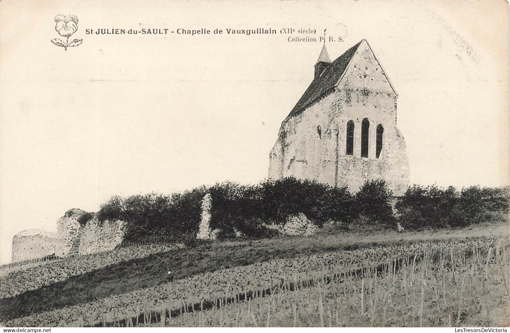 FRANCE - Saint Julien Du Sault - Chapelle De Vauxguillain XIIe Siècle - Carte Postale Ancienne - Saint Julien Du Sault