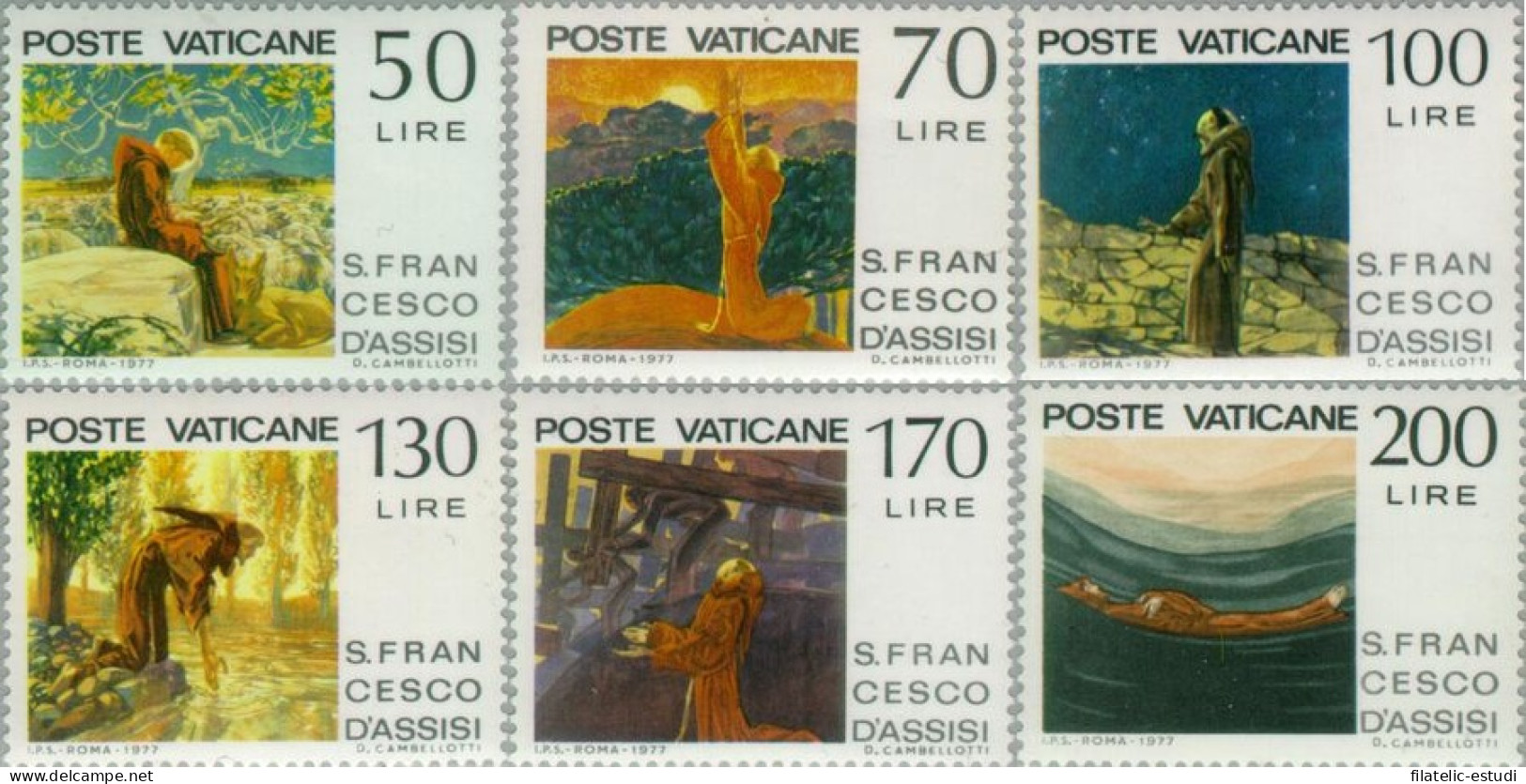 Vaticano - 628/33 - 1977 750º Aniv. Muerte De St. Francisco De Assís Lujo - Altri & Non Classificati