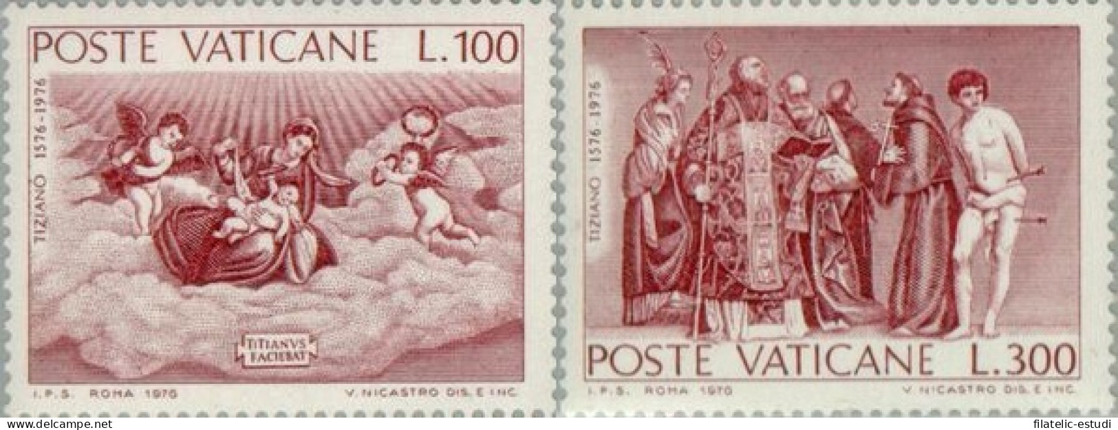 Vaticano - 611/12 - 1976 4º Cent. Muerte Del Pintor Titien Lujo - Sonstige & Ohne Zuordnung