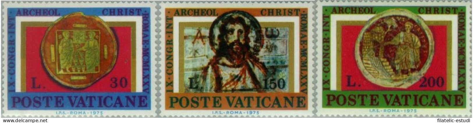 Vaticano - 600/02 - 1975 9º Congreso Inter. De Arqueología Cristiana Lujo - Autres & Non Classés