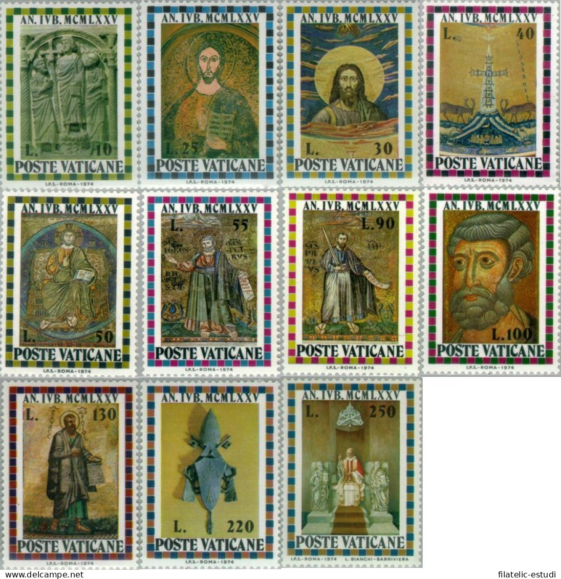 Vaticano - 582/92 - 1975 Año Santo Lujo - Autres & Non Classés