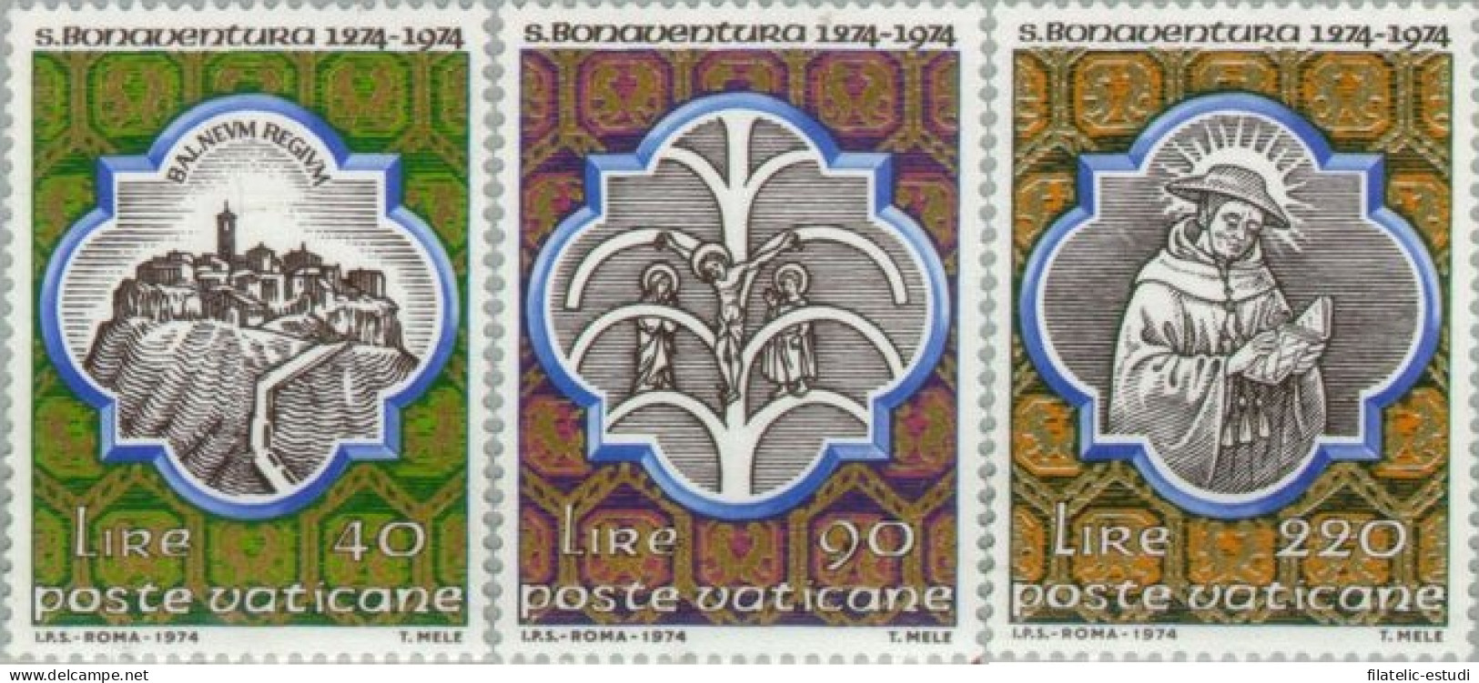 Vaticano - 579/81 - 1974 7º Cent. Muerte De St. Buenaventura Bagnoregio Lujo - Sonstige & Ohne Zuordnung