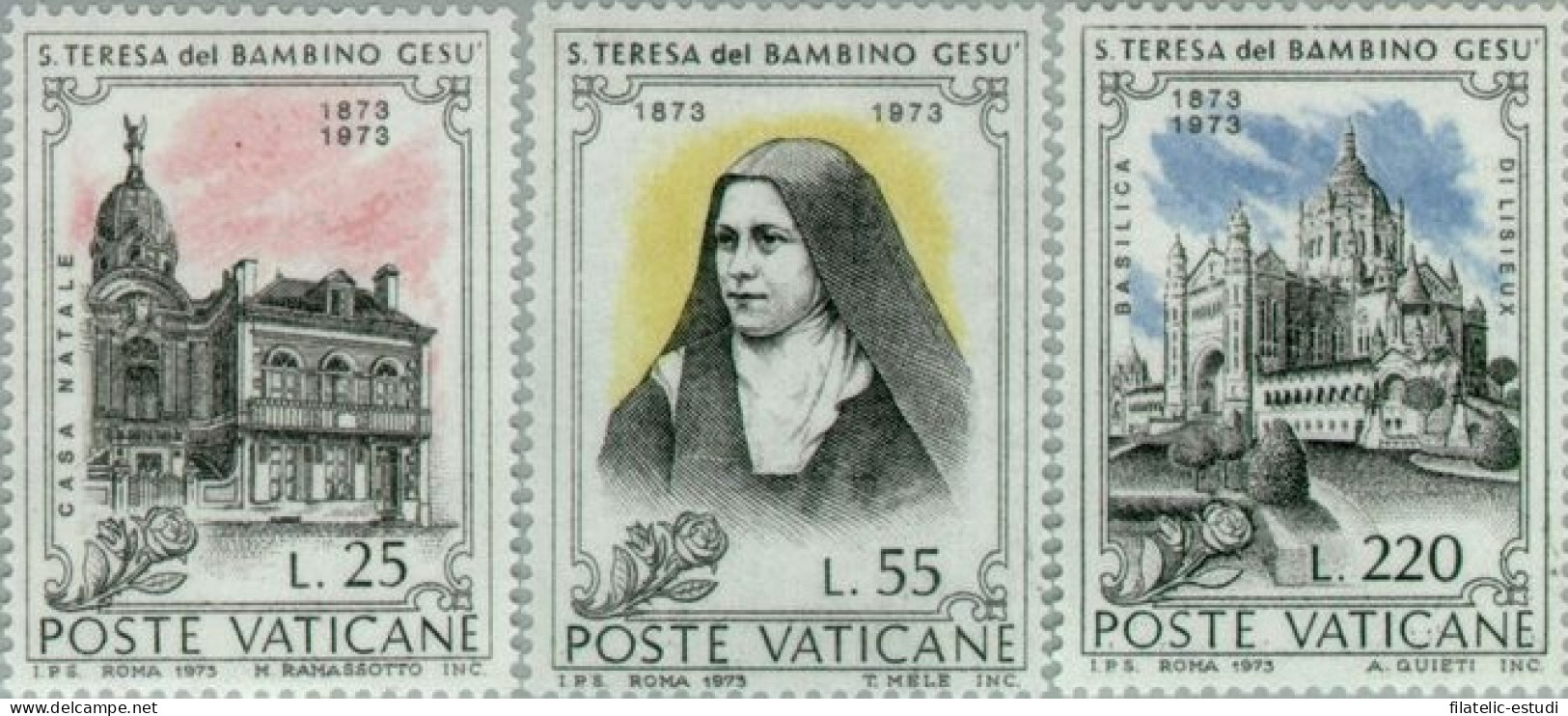 REL/S Vaticano  Nº 555/57   1973  Cent. De Sta. Teresa Del Niño Jesús Casa Ret - Autres & Non Classés