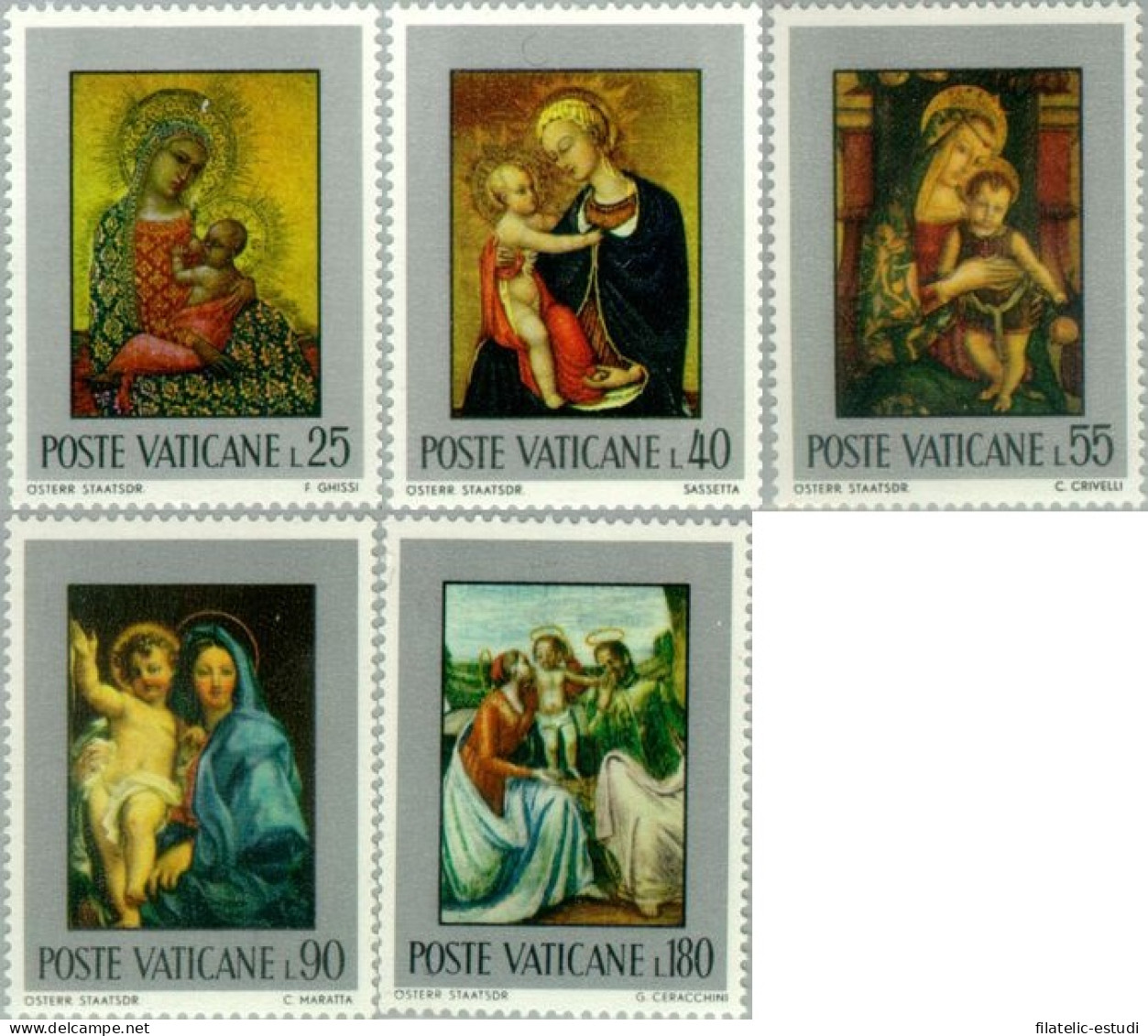 Vaticano  522/26  1971  La Santidad Virgen Y El Niño Lujo - Autres & Non Classés