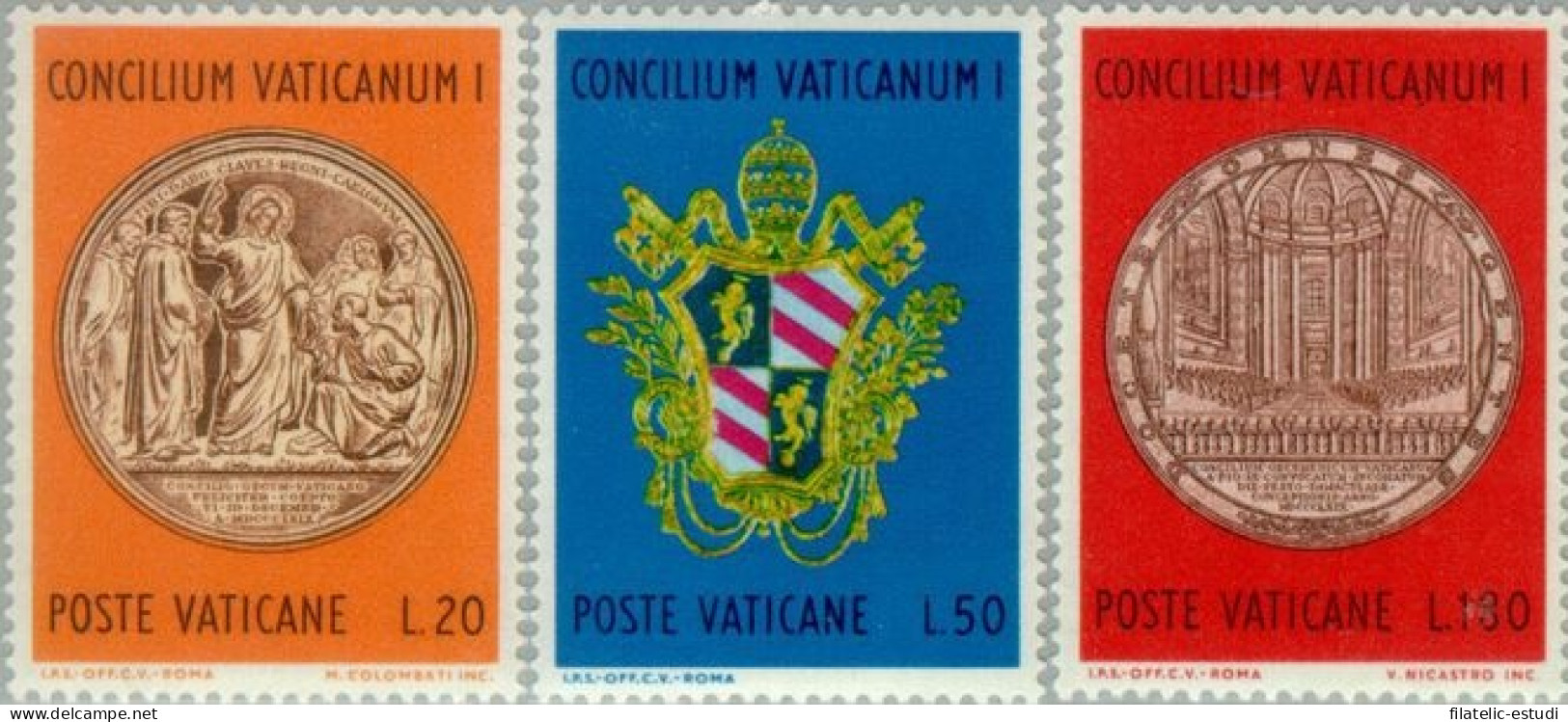 REL/S Vaticano  Nº 502/04  1970  Cent. Del Concilio Vaticano I Lujo - Other & Unclassified