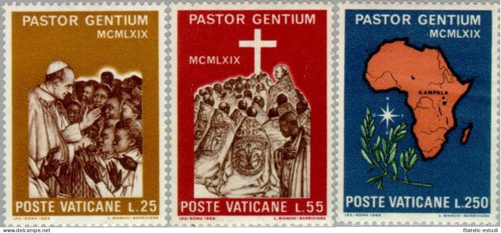 REL/S Vaticano  Nº 491/93  1969  Viaje De Pablo VI A Uganda Lujo - Altri & Non Classificati