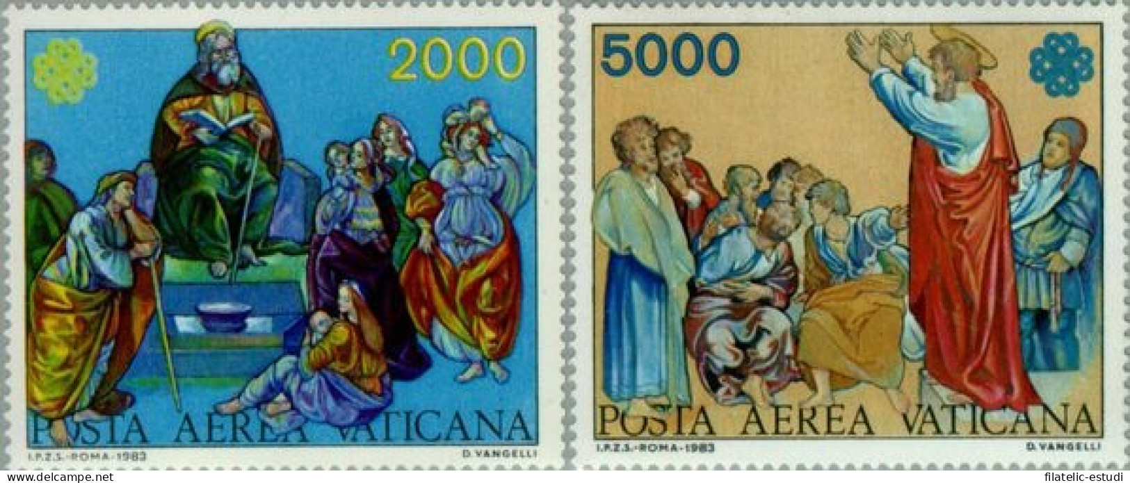 REL/S Vaticano Aéreo 73/74 1983  Año Mundial De Las Comunicaciones Emblema Luj - Altri & Non Classificati