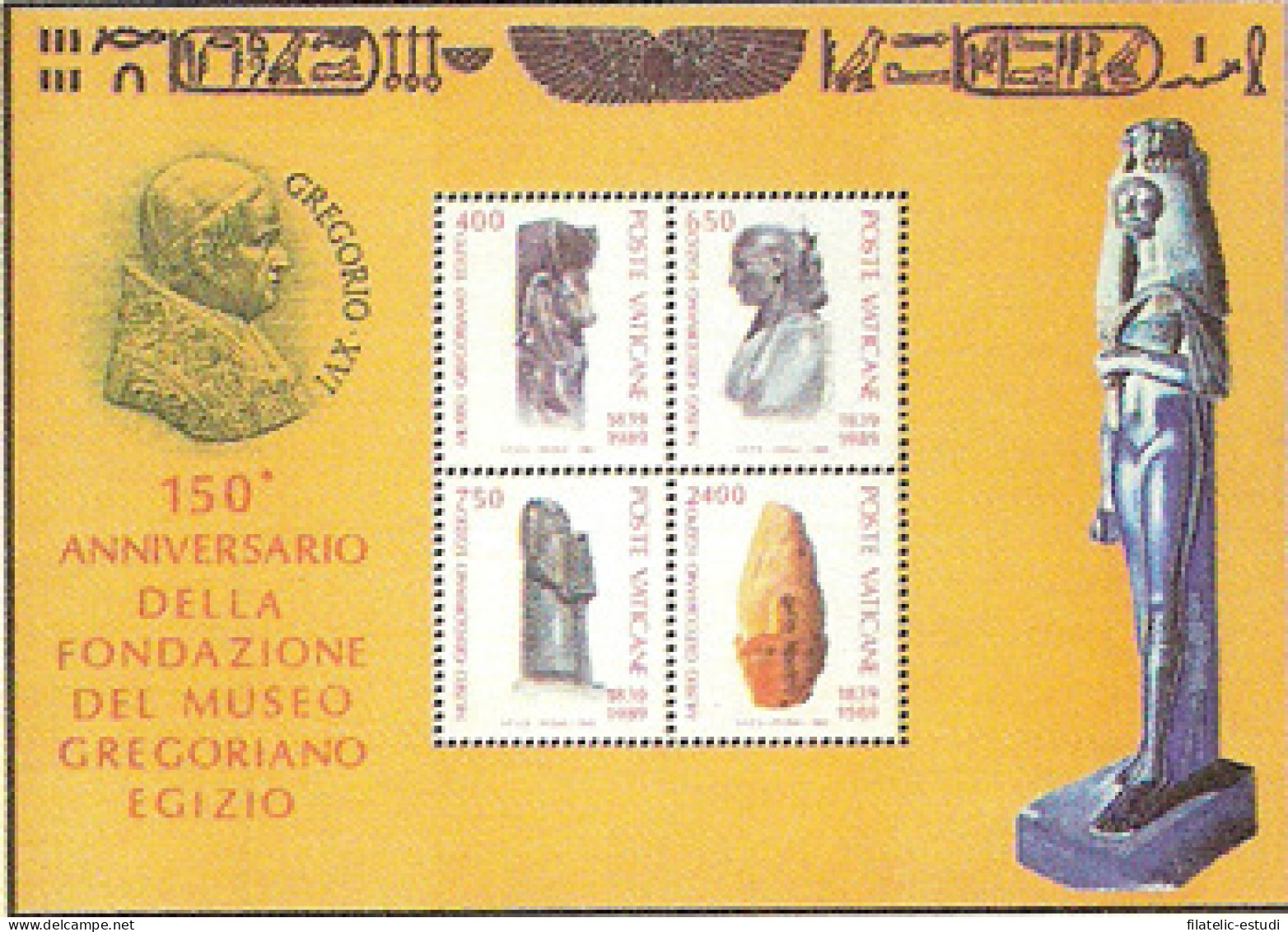 Vaticano HB 11 1989 150º Aniv. Museo Gregoriano-egipcio Lujo - Other & Unclassified