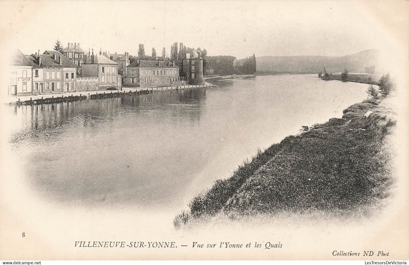 FRANCE - Villeneuve Sur Yonne - Vue Sur L'Yonne Et Les Quais - Carte Postale Ancienne - Villeneuve-sur-Yonne