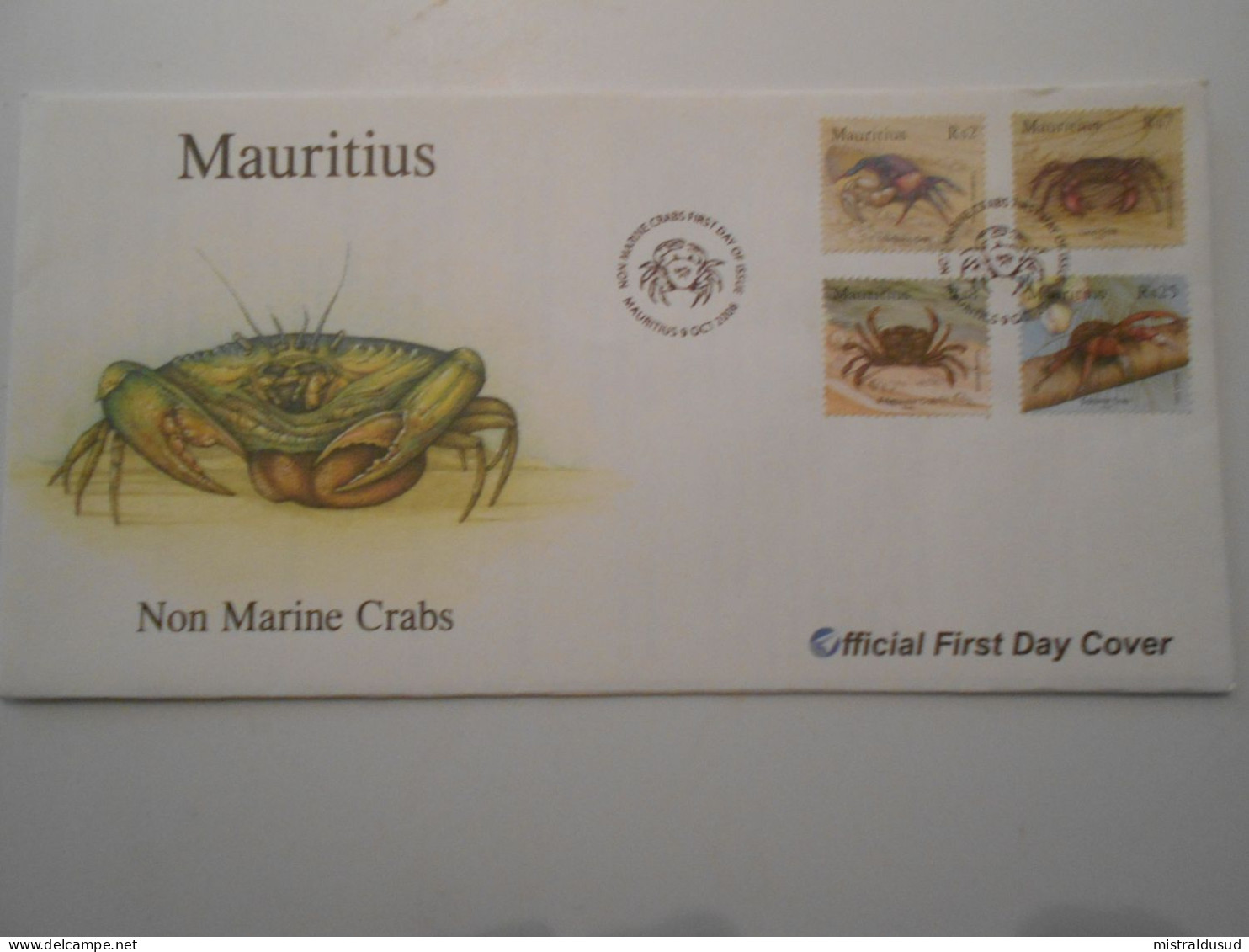 Maurice , Fdc Non Marine Crabs 2006 - Mauricio (1968-...)