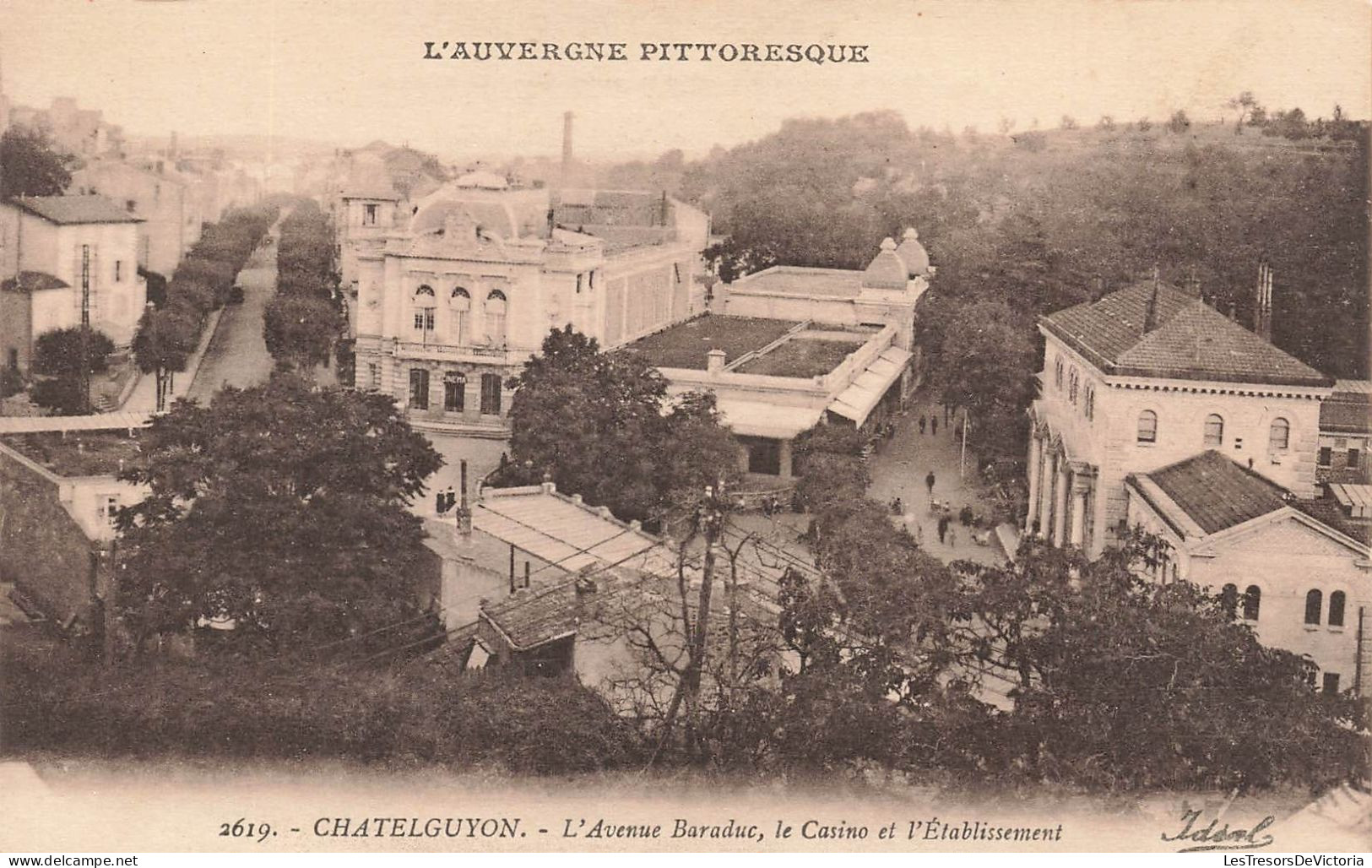 FRANCE - Châtel Guyon - L'Avenue Baraduc, Le Casino Et L'Etablissement - Carte Postale Ancienne - Châtel-Guyon