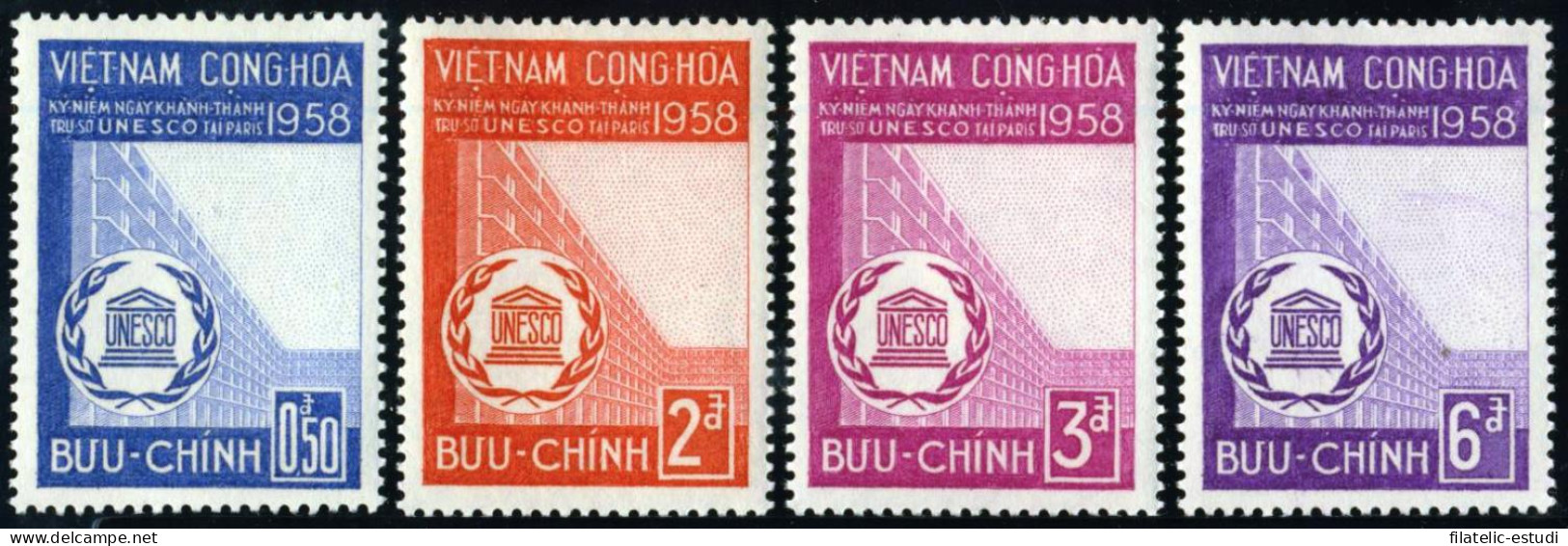 VAR3 Vietnam Del Sur South Viertnam Nº 81/84  1958  UNESCO  MNH - Autres - Asie