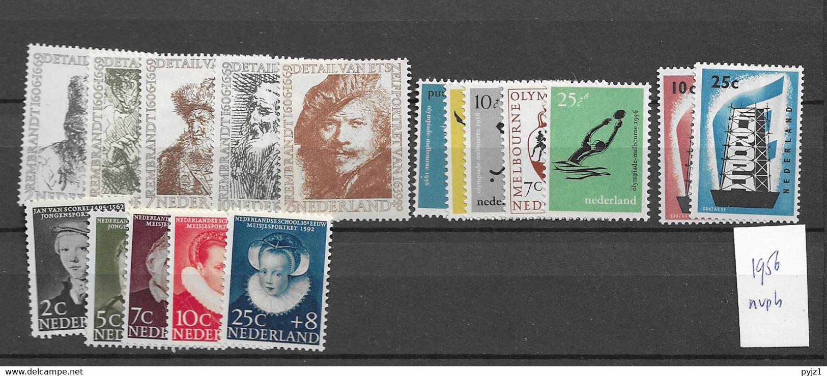 1956 MNH  Netherlands,complete According To NVPH, Postfris** - Années Complètes
