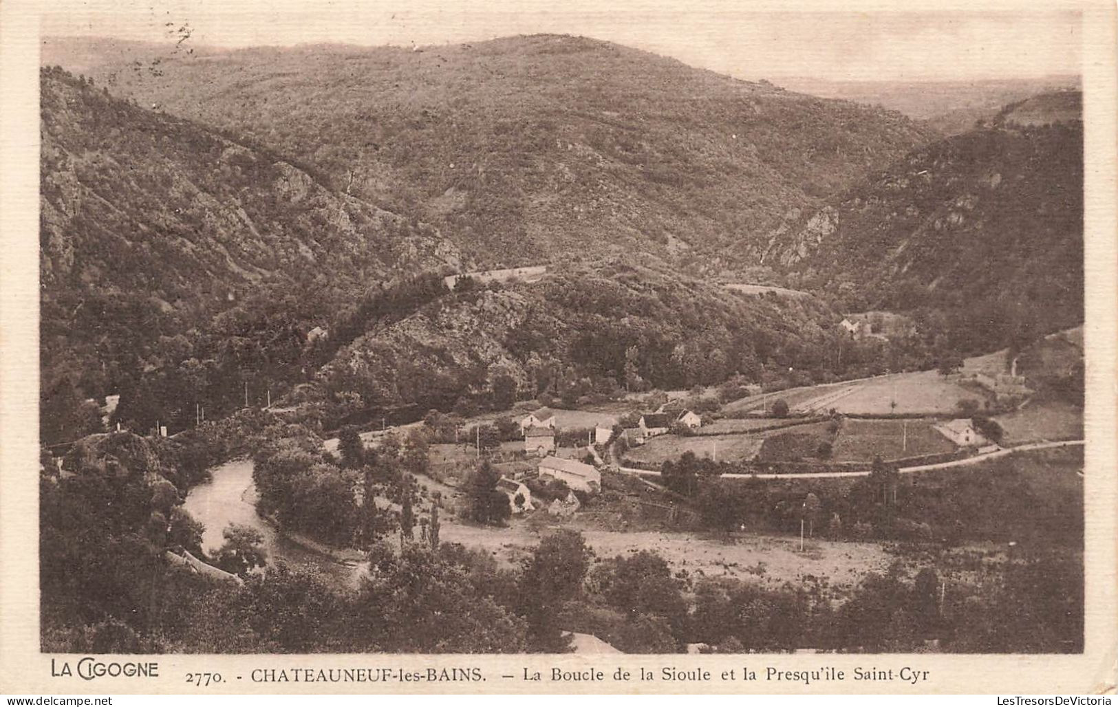 FRANCE - Chateauneuf Les Bains -La Boucle De La Sioule Et La Presqu'île Saint Cyr - Carte Postale Ancienne - Autres & Non Classés