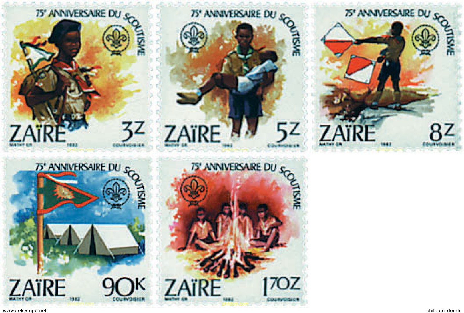 725244 HINGED ZAIRE 1982 75 ANIVERSARIO DEL ESCULTISMO - Unused Stamps