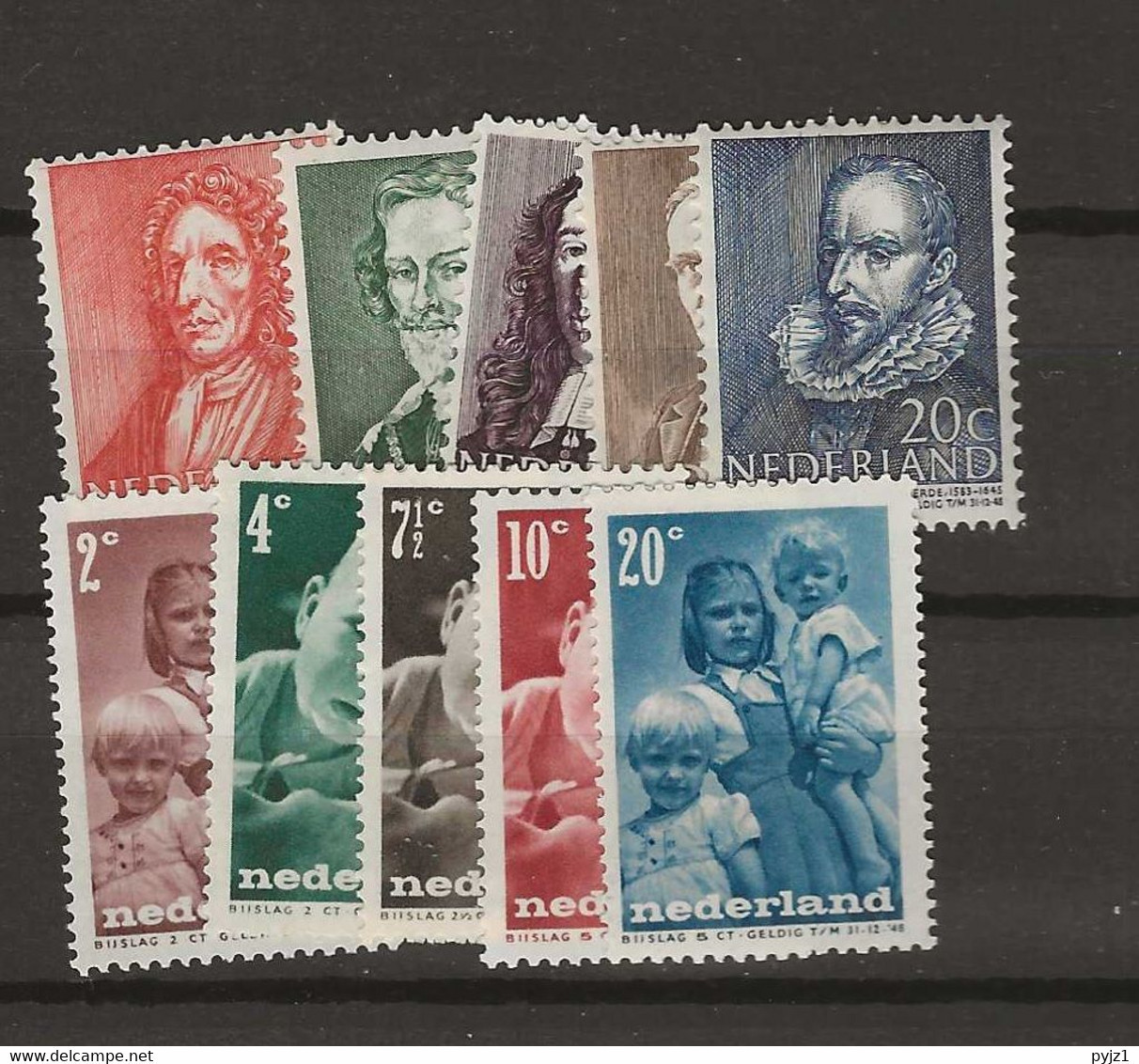 1947 MNH  Netherlands, Commemorative Stamps Only - Komplette Jahrgänge